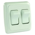 JR Products 12015 On/Off Switch with Bezel - Double Switch, White ...