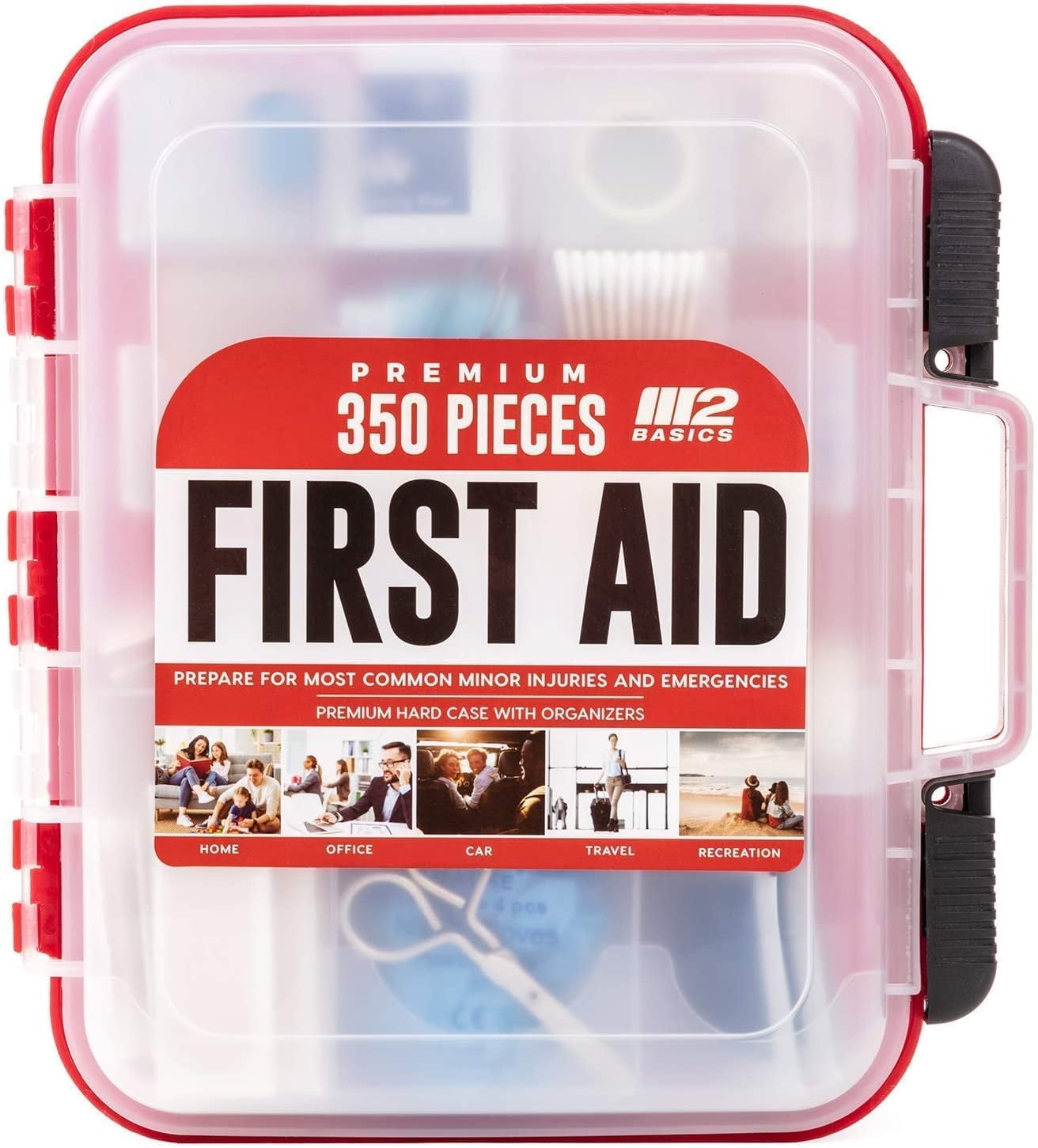 Professional 350 Piece Emergency First Aid Kit | Business & Home Medical Supplies