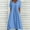 Z01#Blue, variant on Fesfesfes Plus Size Dress for Women Deep V-Neck Boho Spring Dress Loose Casual Cold Shoulder Short Sleeve Sun Dress Oversize Floral Print Front Hem Cut Beach Dress