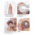 thumbnail image 5 of Estampador de uñas con raspador, 1 juego de raspador de uñas transparente, sello de silicona transparente para uñas con malvavisco, sello transparente para uñas francés, 5 of 5