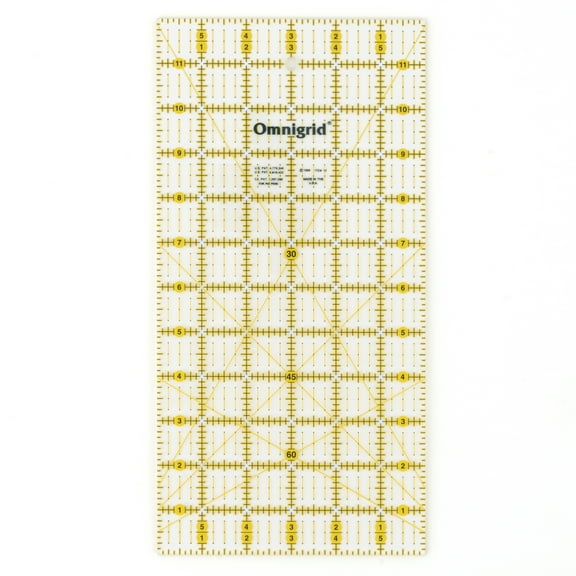 Omnigrid 6" x 12" Ruler, Rectangle Quilter's Ruler