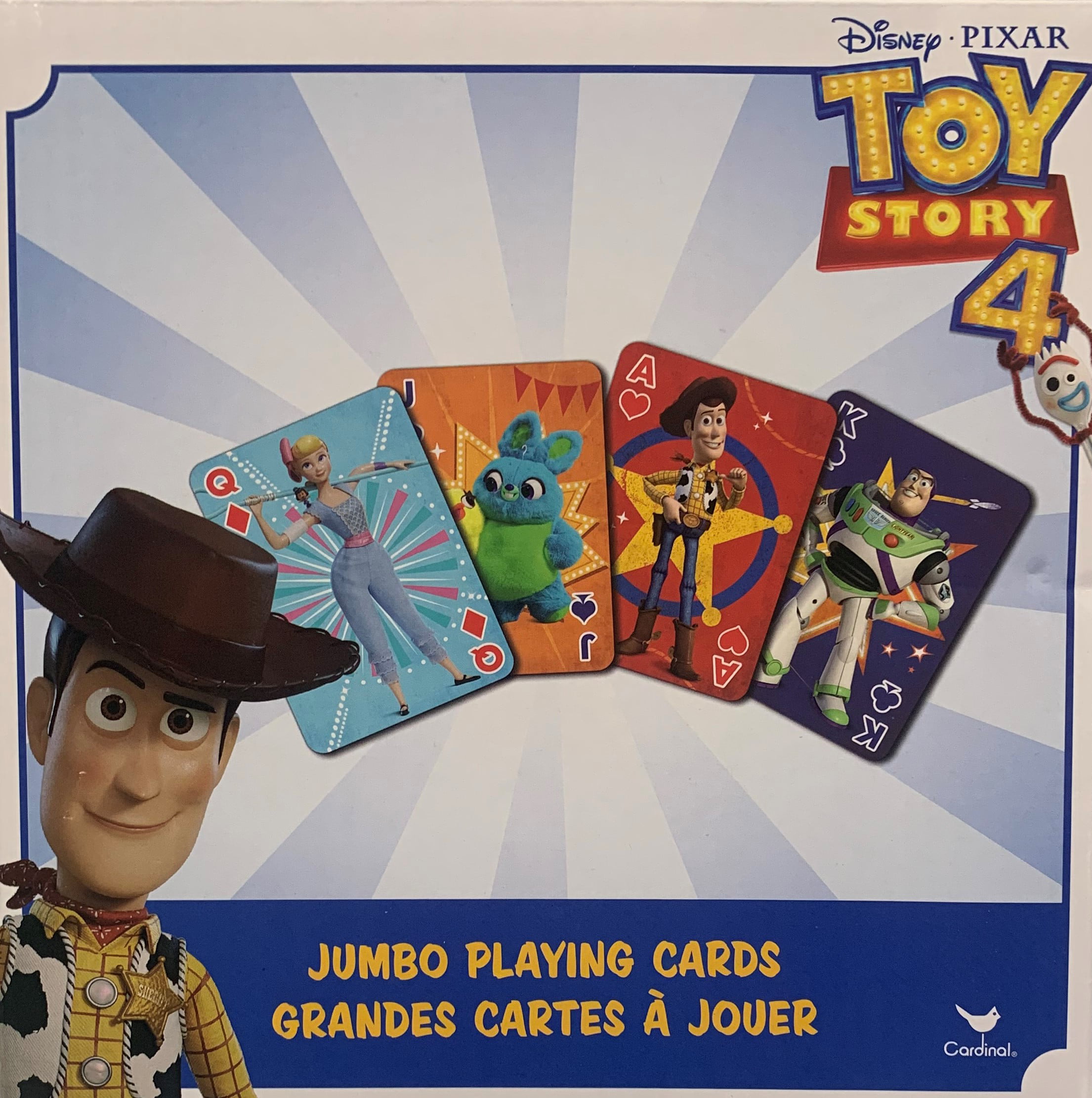 Disney Pixar Toy Story 4 JUMBO Playing Card Game Travel Car Toy Kid 