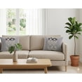thumbnail image 3 of Excellere Home Grey Velvet Jacquard Lumbar Throw Pillows, 14 in x 20 in, Plush Filled Decorative Accent Cushions for Sofa, Bed & Couch, Indoor Use, Pack of 2, 3 of 5