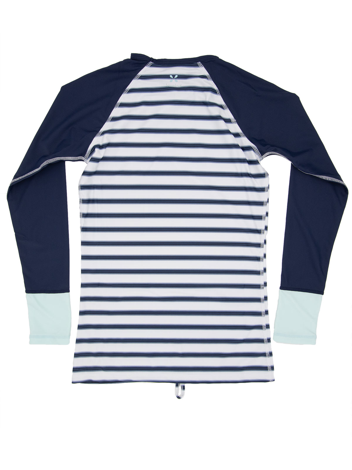 Level Six women's Venus long sleeve sun shirt L Navy block stripe