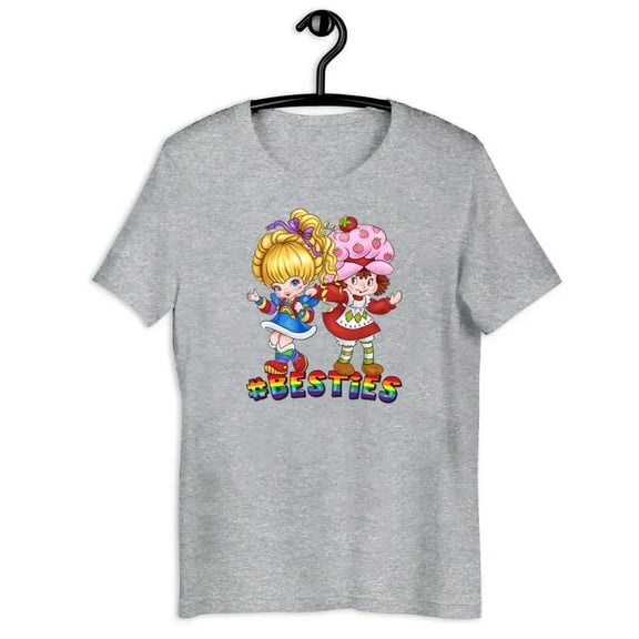 The unisex soft-style t-shirt, New Besties Rainbow Brite Black Unisex T-Shirt-TH30116