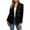 Black, variant on Cropped Trench Coat for Women Long Sleeve Double Blazer Black L
