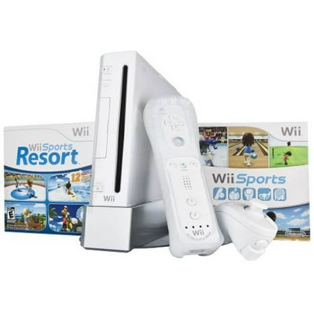 Refurbished Wii Bundle With Wii Sports & Wii Sports Resort (Wii U Best Console)