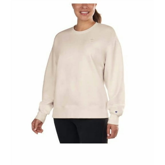 Champion Ladies' Sueded Crewneck Cream- XXL