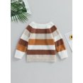 thumbnail image 4 of GXFC Toddler Boys Girls Sweaters 6M 1T 2T 3T 4T Kids Long Sleeve Contrast Color Knit Pullovers Tops Casual Fall Knitwear Clothes for Children Boys Girls, 4 of 8
