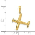 thumbnail image 4 of FB Jewels 14K Yellow Gold 3-D Low-Wing Airplane Pendant, 4 of 5