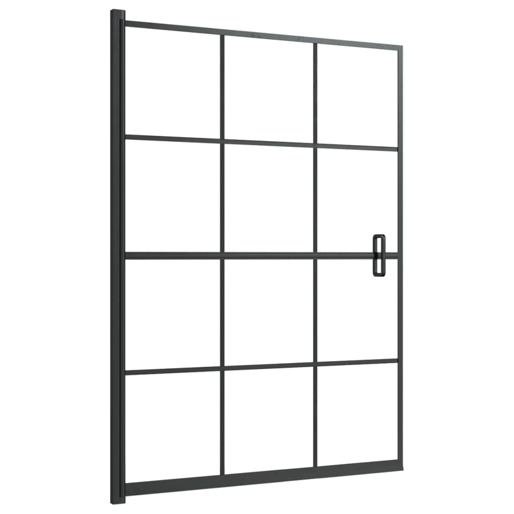 vidaXL Shower Enclosure ESG 31.5"x55.1" Black