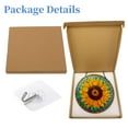 thumbnail image 5 of Blossom Sunflowers Stained Glass Suncatcher Handmade Window Hangings Colored Glass Suncatcher Crafts Kits for Indoor Garden Christmas Decoration 16x16cm(2), 5 of 7