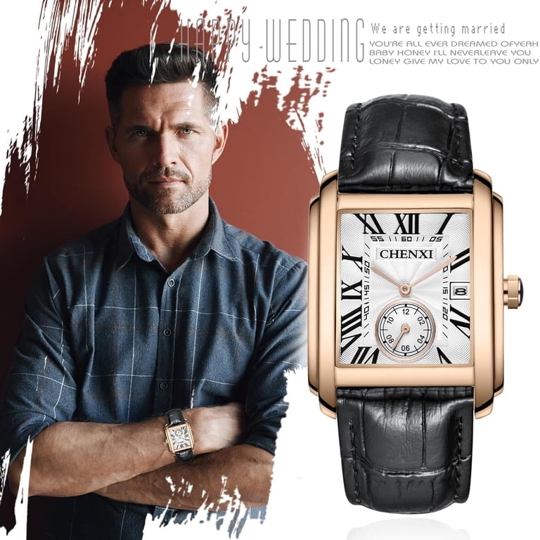 Fashion Retro Dress Analog Quartz Waterproof Wristwatch, Roman Numerals, Amazon.com: MASTOP Mens Quartz Watch Roman Numeral Business  main image 3