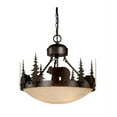 thumbnail image 2 of Vaxcel 18.5-in W Bronze Rustic Bowl Semi Flush Mount Ceiling Light, 2 of 2
