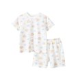 thumbnail image 4 of HAYIMI Kids Summer Children Girls' Home Wear With Cartoon Prints O-Neck Short Sleeved T Shirt Pajama Set With Shorts Homewear, 4-5 Years, 4 of 4