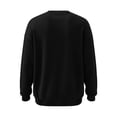 thumbnail image 6 of Mens Sweaters Crew Neck Long Sleeve Solid Color Fashion Loose Thicken Fall Pullover Sweater Black XXXL, 6 of 7