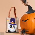 thumbnail image 1 of Bolsa de Dulces O Trucos de Halloween Bolsa de Dulces de Halloween con Asa Suministros de Recuerdo de Fiesta Bolsa de Regalo Reutilizable Bolsa de Man Cráneo, 1 of 8