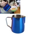 thumbnail image 4 of Milk Frothing Pitcher Jug, 350ml Stainless Steel Internal Scale Frother Steamer Cup Safe To Use  for Coffee Maker for Cafe Blue, 4 of 7