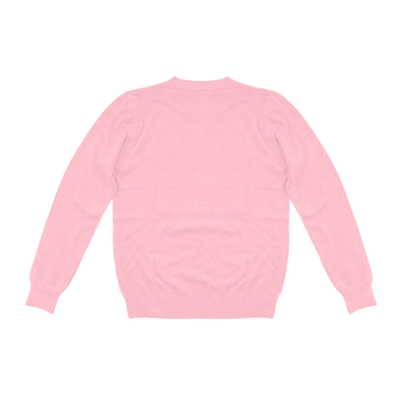 Womens Sweaters, Women's New Round Neck Long Sleeve Loose Pullover Solid Knit Bottom Shirt, Sweaters for Women, Winter Jackets for Women, Pink XL - image 5