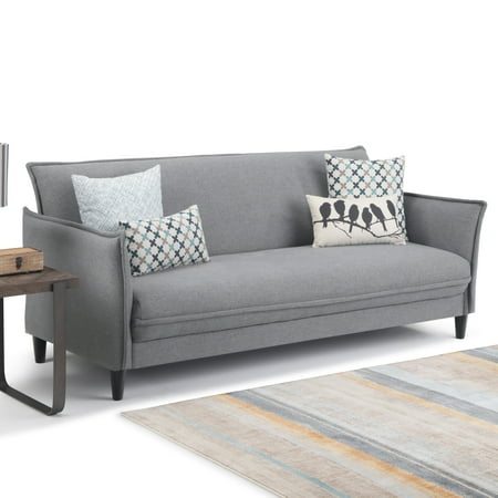 Wyndenhall Kichler Contemporary 81 Inch Wide Sofa Bed In Slate Grey Linen Look Fabric Wyndenhall Kichler Contemporary 81 Inch Wide Sofa Bed In Slate Grey Linen Look Fabric