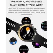 ATEVIX Smart Watch with Earbuds for Android and iPhone,1.52'' HD Screen,Answer/Make Calls,Fitness Tracker,Ultra-Thin Design,Watch with Earbuds for Men Women