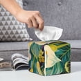 thumbnail image 6 of Naloa Tropical Floral Jungle Tissue Box Cover Leather Tissue Holder Square Facial Tissue Case for Bathroom, Vanity Countertop, Tabletop, Car, 6 of 7