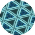 thumbnail image 1 of Ahgly Company Machine Washable Indoor Round Transitional Teal Green Area Rugs, 8' Round, 1 of 7