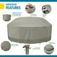 thumbnail image 3 of Duck Covers® Weekend Water-Resistant Outdoor Round Table & Chair Cover with Integrated Duck Dome, 106 x 32 Inch, Moon Rock, 3 of 13