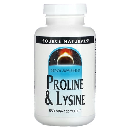 ソースナチュラルズ プロリン＆リジン 120粒 Source Naturals L-PROLINE &amp; L-LYSINE 120Tablets