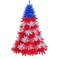 thumbnail image 3 of GoDecor 6ft International Christmas Tree, Automatic Open Xmas Tree, Easy Assemble, 900 Tips, Red/White/Blue, 3 of 6