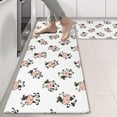 thumbnail image 2 of Kitchen Rugs Sets Of 2,White Cow Happy Pattern Anti Fatigue Kitchen Mat Rugs Non Slip Washable,Decorative Kitchen Floor Mats for Kitchen,Sink,Laundry,17"X47", 2 of 5