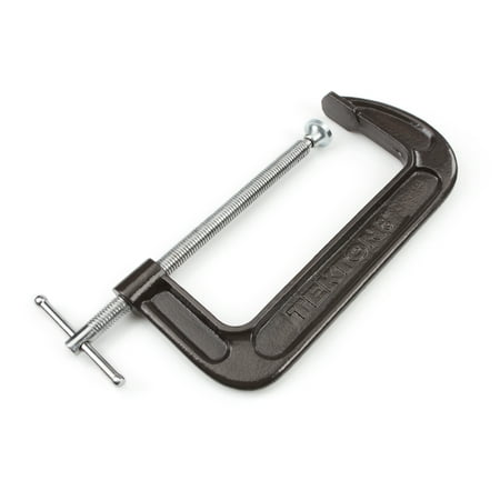 TEKTON 8-Inch Malleable Iron C-Clamp, 8-Inch Jaw Opening, 3-3/8-Inch Throat Depth 4031