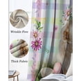 thumbnail image 3 of Easter Cute Bunny Blackout Curtains for Bedroom Living Room Darkening Curtains 84 Inch Length 2 Panels Set Eggs Spring Daisy Flowers Colorful Striped Window Curtain Window Treatment Drapes 52"x84", 3 of 9