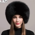 thumbnail image 2 of 100% Natural Fox Fur Hat Women Cap Thick Fur Cap Winter Warm Hat Female Fashion For Women Hat With Earmuffs Hat, 2 of 5