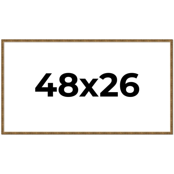 48x26 Frame Gold Picture Frame - Complete Modern Photo Frame Includes UV Acrylic Shatter Guard