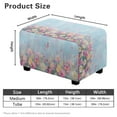 thumbnail image 7 of Xixirimido Butterfly Vibrant Flowers Pattern Ottoman Cover Rectangle Stretch Footrest Stool Cover for Storage Ottoman, Foot Stool Slipcover Protector with Nonslip Elastic Bottom, Small, 7 of 7