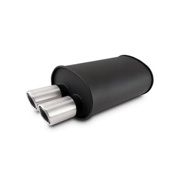 2.5 in. Inlet Streetpower Flat Oval Muffler, Black