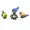 4PCS-Combination, variant on Micro Landscapes Mini Bird Figurines Nest of Bird Figures Animal Model Fairy Garden Decoration Home Decor Bonsai Ornaments
