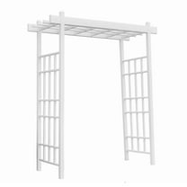 DuraTrel Bakersfield 72"x 85" White Vinyl Arbor