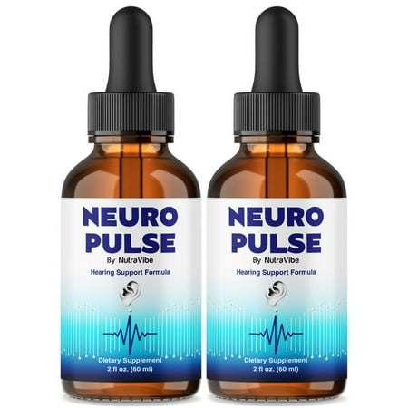 (2 Pack) Neuro Pulse Drops - Ear Support, Natural Formula to Promote Inner Ear Health, Tinnitus Supplement for Ringing, Official Auditory Liquid, NeuroPulse Reviews (60 Servings)
