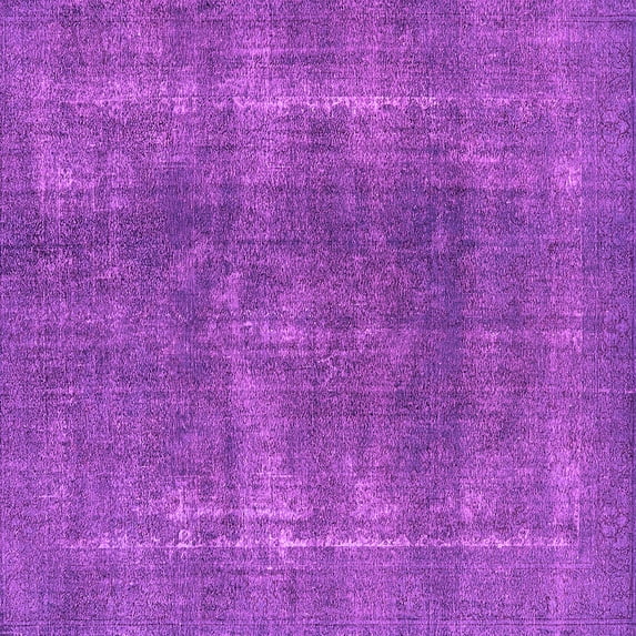 Ahgly Company Indoor Square Oriental Pink Industrial Area Rugs, 7' Square