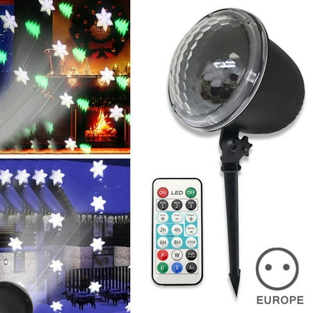 

Snowfall LED Lights Rotating Christmas Projector Light Snowflake Projectors with Remote Control LED Projector Light Christmas Home Party Wedding Projector Light Snowfall Rotating LED Lights With EU