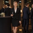 thumbnail image 2 of AZoiNM Women's Business Skirt Suit Set, 2-Piece Long Sleeve Blazer & Pencil Skirt, Two-Button Professional Workwear with Real Pockets, Black, 2 of 16