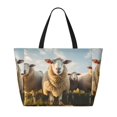 thumbnail image 2 of Balery Cute Prairie Sheep Herd Beach Travel Bag - Water-Resistant, Large Capacity Lightweight Tote with 7 Pockets for Women and Men - Perfect for Beach, Pool, Gym, and Travel, 2 of 7