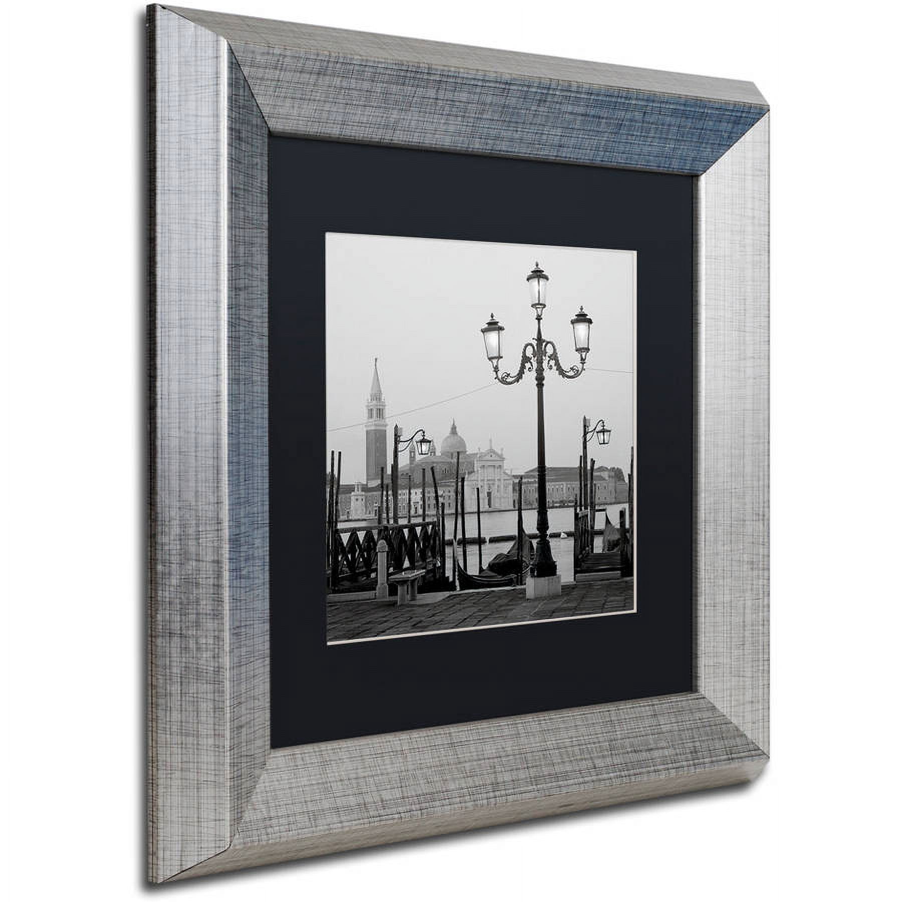 Trademark Fine Art "Venezia IV" Canvas Art by Alan Blaustein, Black Matte, Silver Frame