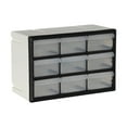 thumbnail image 2 of Organizador de cajones para guardar cosas, contenedor con compartimentos, caja de herramientas para baño, garaje, organización para tuercas, cuentas, 9 cajones, 2 of 8