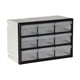 thumbnail image 2 of Organizador de cajones para guardar cosas, contenedor con compartimentos, caja de herramientas para baño, garaje, organización para tuercas, cuentas, 9 cajones, 2 of 8