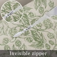 thumbnail image 5 of Sage Green Flowers Throw Pillow Covers, Soft Pillowcases with Invisible Zipper, Rustic Pastoral Botanical Floral Leaf Square Pillow Cushion Covers for Living Room Couch Sofa Bed 20x20 Inches, 5 of 8
