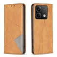 thumbnail image 1 of For Xiaomi Redmi Note 13 Rhombus Texture Magnetic Leather Phone Case(Yellow),iPhone 16 Pro, 1 of 7