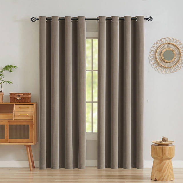 Innerwin Rideaux Écoénergétiques pour Fenêtre, Protection UV, Occultants, Intimité, Panneaux Isolés Thermiques Modernes, Luxe, Brun Foncé, 52 x 96 Pouces